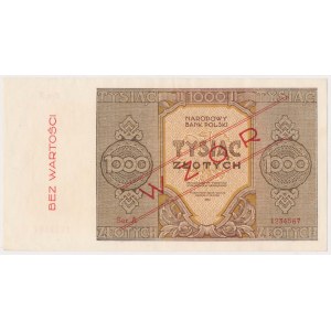 1.000 złotych 1945 - WZÓR Ser.A 1234567