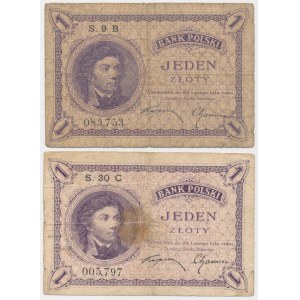 1 złoty 1919 - S.9 B i S.30 C - zestaw (2szt)