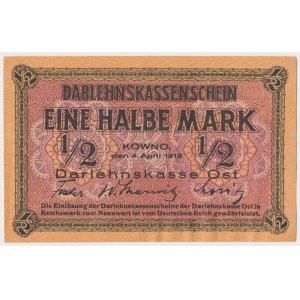 Kowno, 1/2 marki 1918 - B