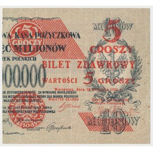 5 groszy 1924 - prawa połowa