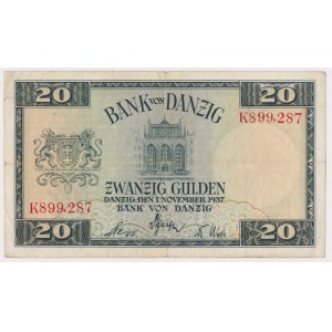 Gdańsk, 20 guldenów 1937 - K