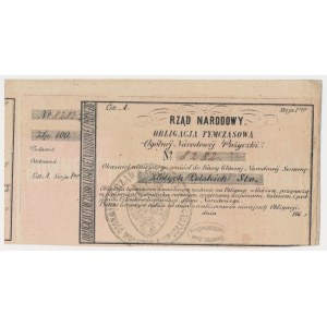 Powstanie Styczniowe, Obligacja tymczasowa 100 złotych 1863