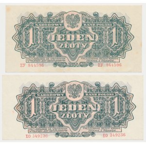 1 złoty 1944 ...owym - EO i EY (2szt)