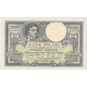 500 złotych 1919 - niski numerator