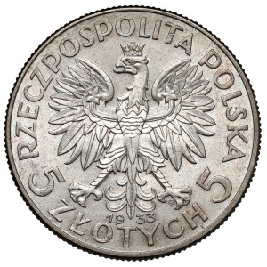 Głowa Kobiety 5 złotych 1933