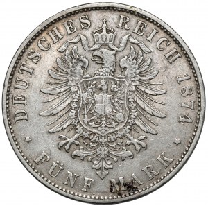 Bawaria, 5 marek 1874-D, Monachium