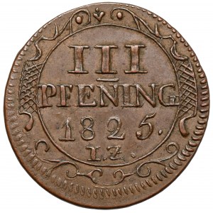 Wismar, 3 fenigi 1825 IZ