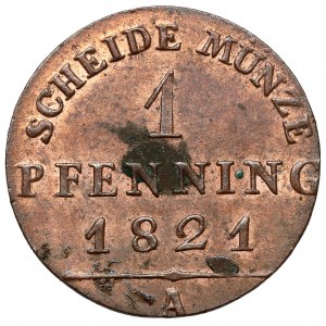 Prusy, Friedrich Wilhelm III, Fenig 1821-A, Berlin