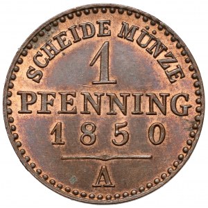 Prusy, Friedrich Wilhelm IV, Fenig 1850-A, Berlin