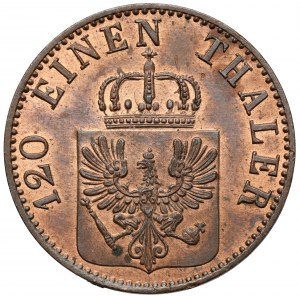 Prusy, Wilhelm I, 3 fenigi 1864-A, Berlin