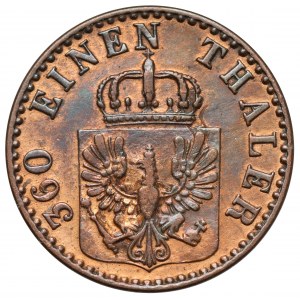 Prusy, Friedrich Wilhelm IV, Fenig 1857-A, Berlin