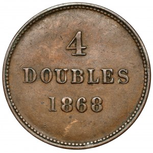 Wlk. Brytania, Guernsey, Wiktoria, 4 doubles 1868