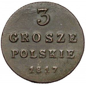 3 grosze polskie 1817 IB - oryginalne bicie