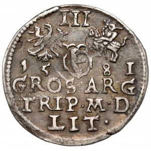 Stefan Batory, Trojak Wilno 1581 - Leliwa