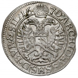 Śląsk, Leopold I, 3 krajcary 1670 SHS, Wrocław