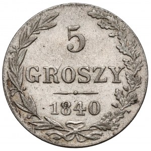 5 groszy 1840 MW - mała cyfra nominału