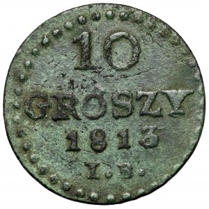 Księstwo Warszawskie, 10 groszy 1813 IB - falsyfikat z epoki