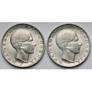 Jugosławia, Petar II, 10 dinara 1938 - zestaw (2szt)