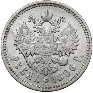 Rosja, Mikołaj II, Rubel 1896 AG, Petersburg
