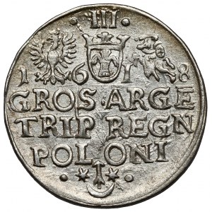Zygmunt III Waza, Trojak Kraków 1618 - piękny