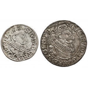 Zygmunt III Waza, Trojak 1622 i Szóstak 1624, Kraków (2szt)