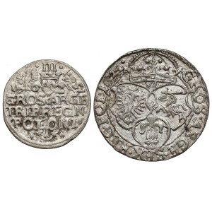 Zygmunt III Waza, Trojak 1622 i Szóstak 1624, Kraków (2szt)