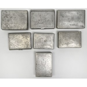 LWP i ZSRR, Aluminiowe papierośnice - zestaw (7szt)
