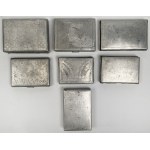 LWP i ZSRR, Aluminiowe papierośnice - zestaw (7szt)