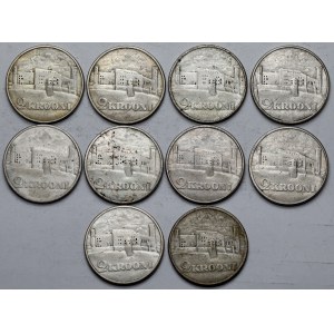 Estonia, 2 krooni 1930 - zestaw (10szt)