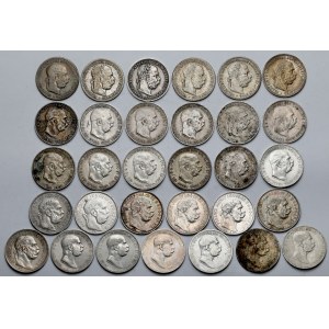 Austria i Węgry, 1 korona i 1 forint 1893-1915 - zestaw (31szt)