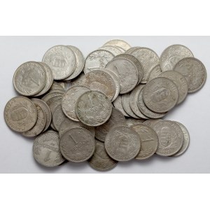 Węgry, 1 pengo 1927-1939 BP, Budapeszt - zestaw (57szt)