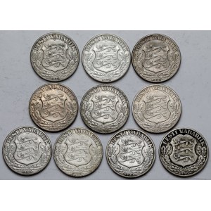 Estonia, 2 krooni 1930 - zestaw (10szt)