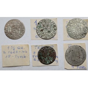 Polska Królewska, w tym TROJAK 1665 - zestaw (5szt)