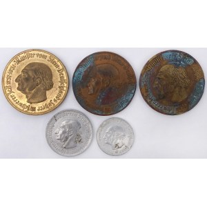 Westfalia, od 1 do 50 milionów marek 1921-1923 - zestaw (5szt)