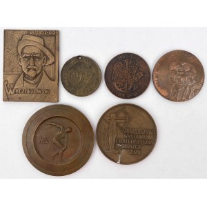 Medale PRL i plakieta okolicznościowa 1964-1989 - zestaw (6szt)