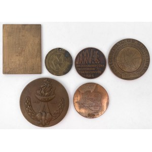 Medale PRL i plakieta okolicznościowa 1964-1989 - zestaw (6szt)