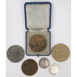 Niemcy i Francja, w tym Wrocław, Medale 1852-1914 - zestaw (6szt)