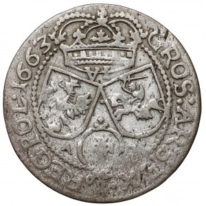 Jan II Kazimierz, Szóstak Kraków 1663 TLB - Ilustrowany