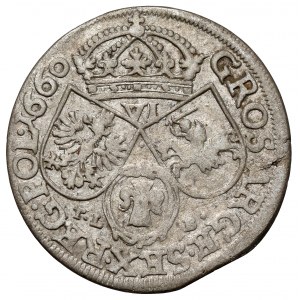 Jan II Kazimierz, Szóstak Kraków 1660 TLB - W TARCZY - ilustrowany