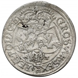 Jan II Kazimierz, Szóstak Kraków 1666 AT - Ilustrowany