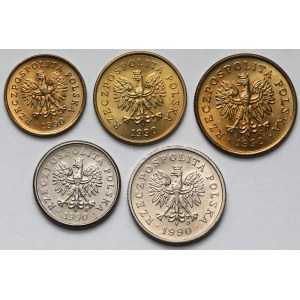 1-20 groszy 1990 - zestaw (5szt)