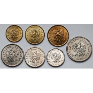 1-50 groszy i 1 złoty 1991 - zestaw (7szt)