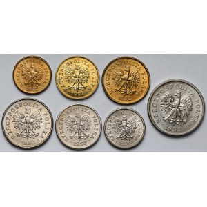 1-50 groszy i 1 złoty 1992 - zestaw (7szt)
