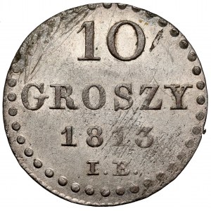 Księstwo Warszawskie, 10 groszy 1813 IB