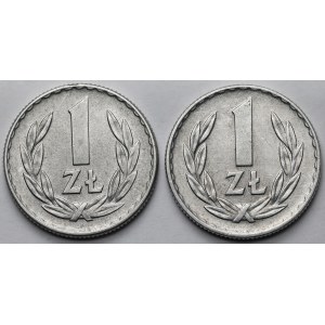 1 złoty 1967 i 1968 - rzadkie - zestaw (2szt)