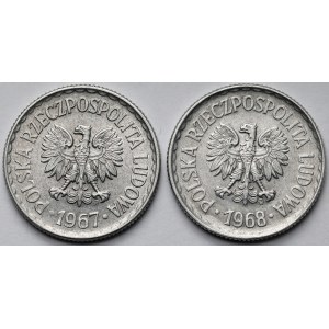 1 złoty 1967 i 1968 - rzadkie - zestaw (2szt)