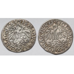 Zygmunt II August, Półgrosz Wilno 1547-1548 - zestaw (2szt)