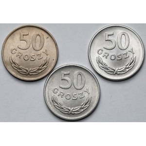 50 groszy 1949-1957 - zestaw (3szt)