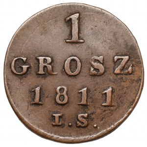 Księstwo Warszawskie, 1 grosz 1811 IS