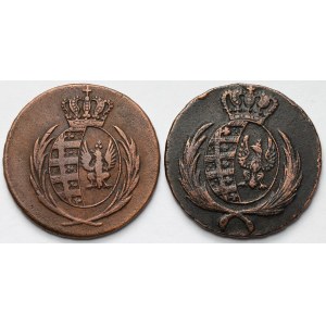 Księstwo Warszawskie, 3 grosze 1811-1812 - zestaw (2szt)